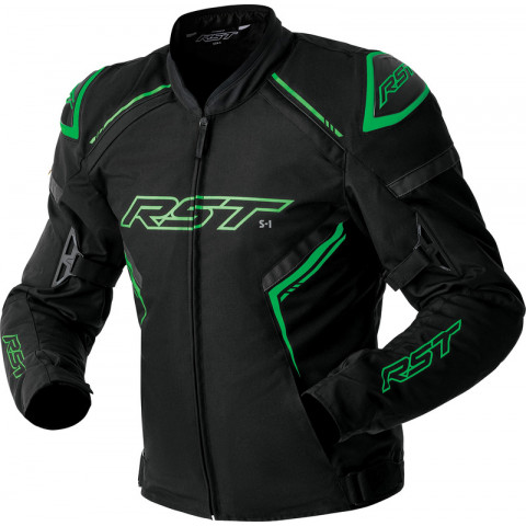 Veste RST S1 D3O Textile  - noir/vert fluo