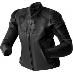 Veste femme RST S1 D3O cuir - noir