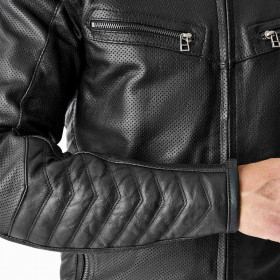 Veste RST Roadster Air D3O cuir - noir
