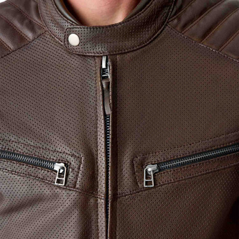 Veste RST Roadster Air D3O cuir - brun
