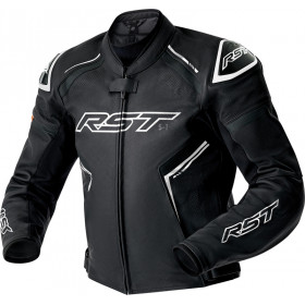 Veste RST S1 D3O cuir - noir/blanc