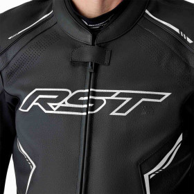 Veste RST S1 D3O cuir - noir/blanc