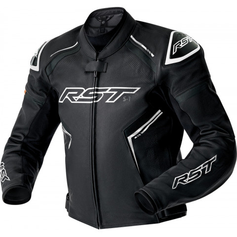 Veste RST S1 D3O cuir - noir/blanc