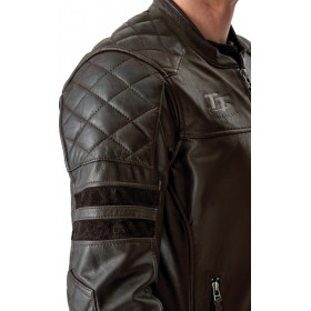 Veste RST Hillberry D3O cuir - Brun