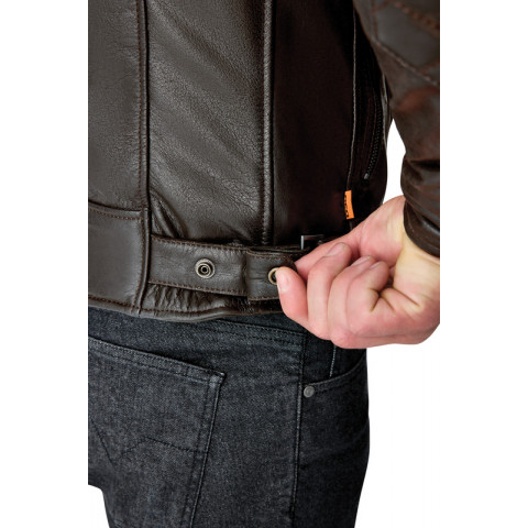 Veste RST Hillberry D3O cuir - Brun