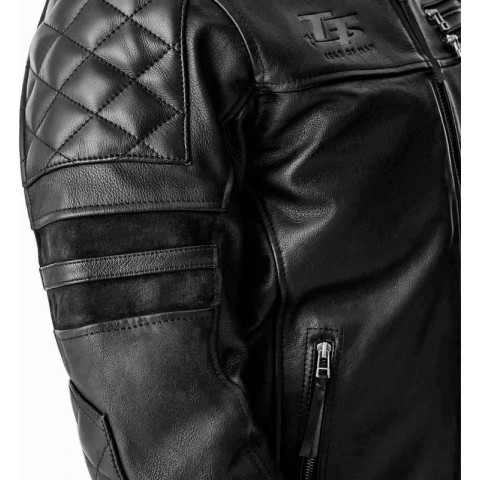 Veste RST Hillberry D3O cuir - noir