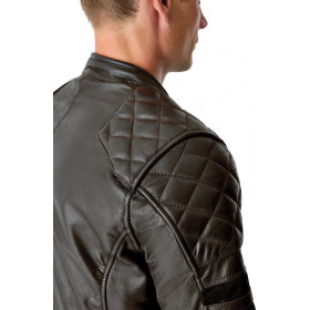 Veste RST Hillberry D3O cuir - Brun
