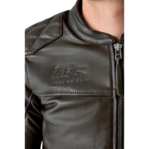 Veste RST Hillberry D3O cuir - Brun