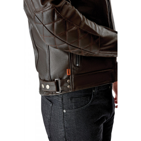 Veste RST Hillberry D3O cuir - Brun