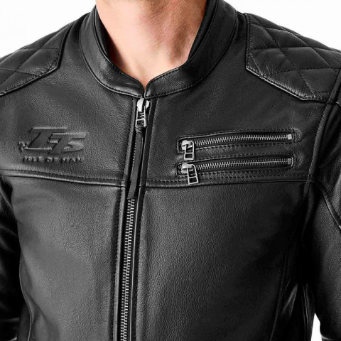 Veste RST Hillberry D3O cuir - noir