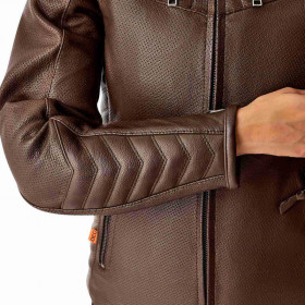 Veste femme RST Roadster Air D3O cuir - brun
