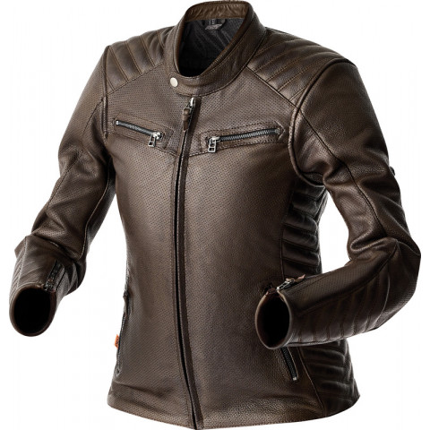 Veste femme RST Roadster Air D3O cuir - brun