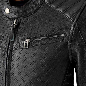 Veste femme RST Roadster Air D3O cuir - noir