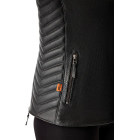 Veste femme RST Roadster Air D3O cuir - noir