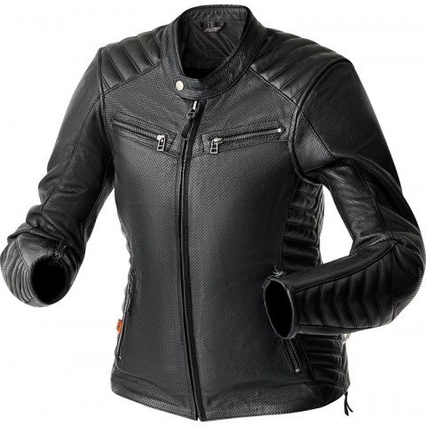 Veste femme RST Roadster Air D3O cuir - noir