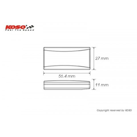 Thermomètre KOSO Superslim - rouge