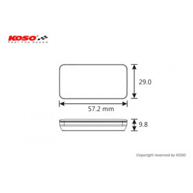 Voltmètre/Thermomètre KOSO Slim Line nouvelle génération - bleu
