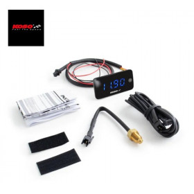 Voltmètre/Thermomètre KOSO Slim Line nouvelle génération - bleu