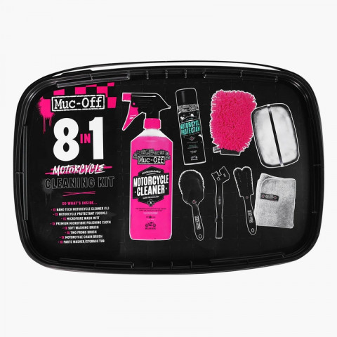 Kit de nettoyage moto MUC-OFF 8 en 1
