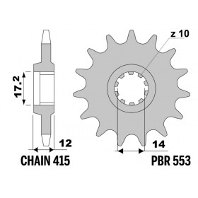 Pignon PBR acier standard - 415