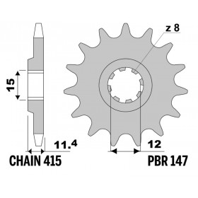 Pignon PBR acier standard - 415