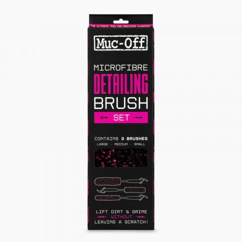 Jeu de 3 brosses microfibre MUC-OFF 