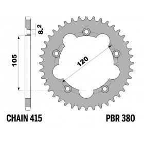 Couronne PBR acier standard - 415