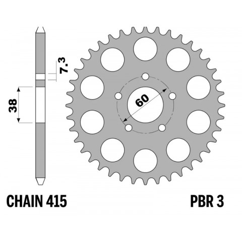 Couronne PBR acier standard - 415