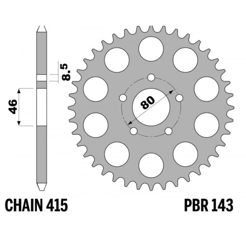 Couronne PBR acier standard - 415