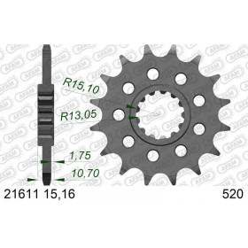 Kit chaîne AFAM 520XMR3 14/43-122 - couronne standard