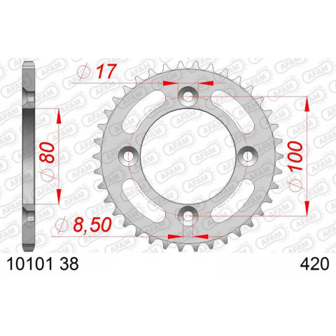 Couronne AFAM alu standard - 420