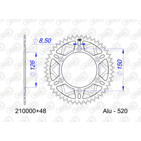 Couronne AFAM alu standard - 520
