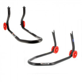 Kit béquilles fixes VECTOR avant sous fourches + arrière support en "V" - ECO