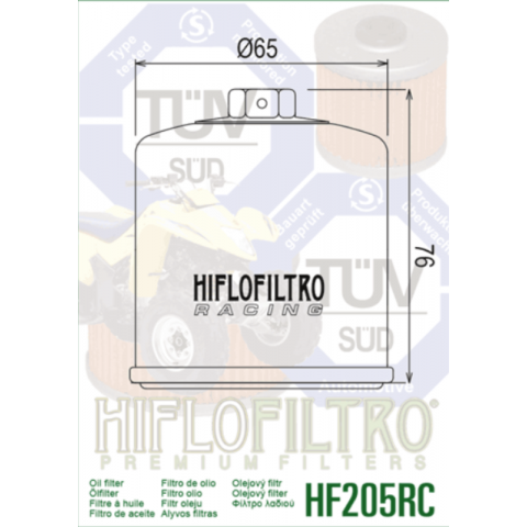 Filtre à huile HIFLOFILTRO Racing - HF205RC