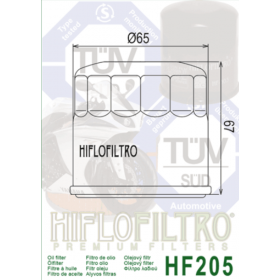 Filtre à huile HIFLOFILTRO - HF205