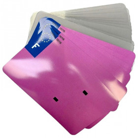 Plaques d'immatriculation PVC fond rose PPI - 210x130 10 pièces