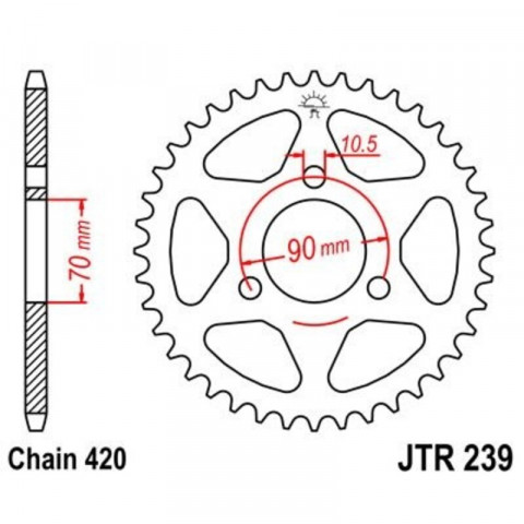 Couronne JT SPROCKETS Acier Standard - 420