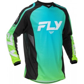MAILLOT FLY RACING F-16 - AQUA/NOIR/BLAN