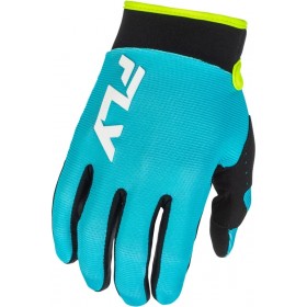 GANTS FLY RACING F-16 - AQUA/NOIR/BLANC
