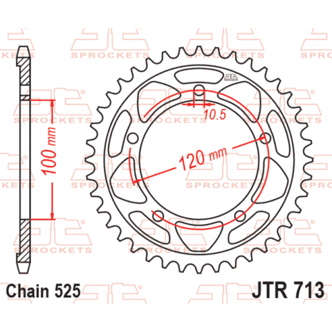 Couronne JT SPROCKETS acier standard - 525