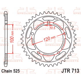 Couronne JT SPROCKETS acier standard - 525