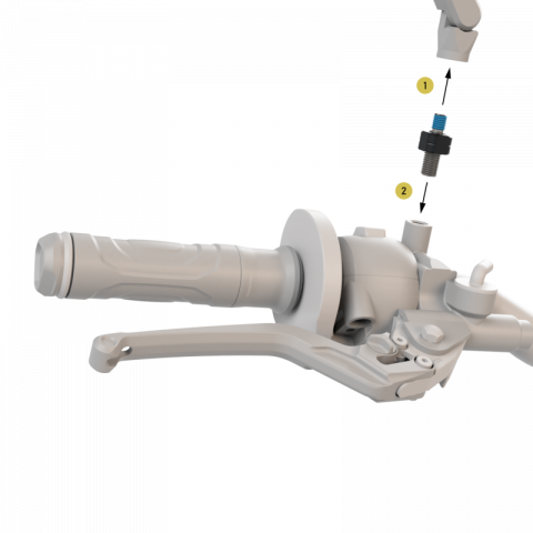 Adaptateur de rétroviseur HIGHSIDER pro M10 gauche à M8 droit