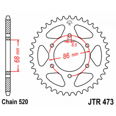 Couronne JT SPROCKETS acier standard - 520