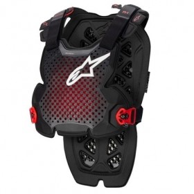 A-1 CHEST PROTECTOR ANTHRACITE BLACK RED