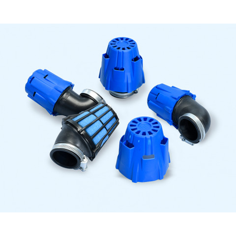 Air Box Bleu Droit Ø37mm POLINI