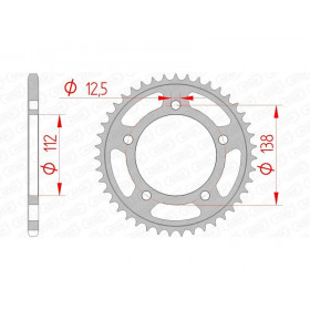Kit chaîne AFAM 520XMR3 16/43-114 - couronne standard