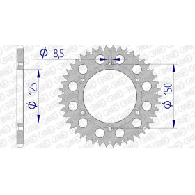 Kit chaîne AFAM 520XRR3 14/46-116 - couronne standard