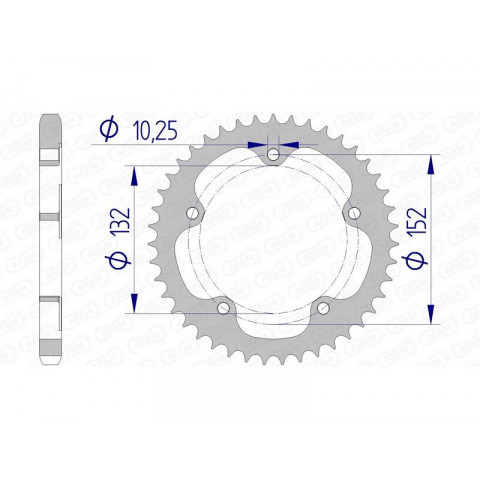 Couronne AFAM alu standard - 525