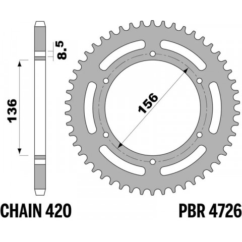 Couronne PBR alu standard - 420