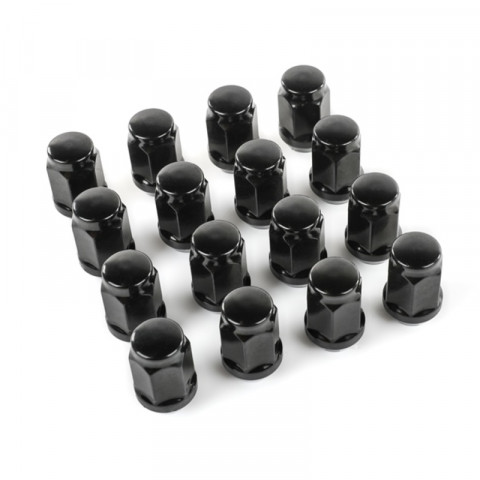 Écrous de roue borgnes KIMPEX M12x1.25 - lot de 16 - noir